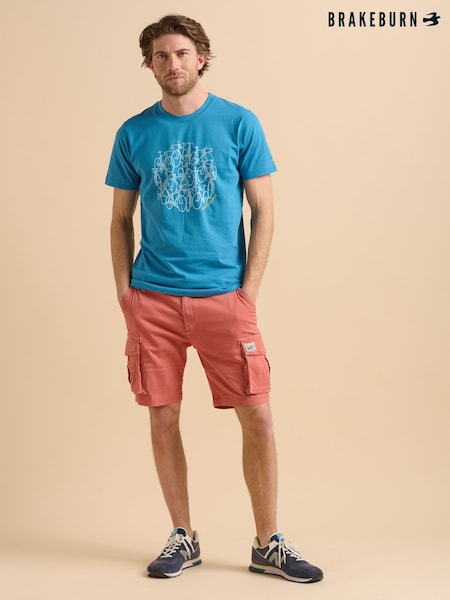 Brakeburn Blue Seagul 100% Cotton T-Shirt (F90262) | £29
