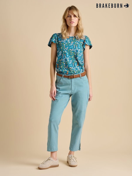 Brakeburn Blue Cropped Blake Trousers (F90271) | £55