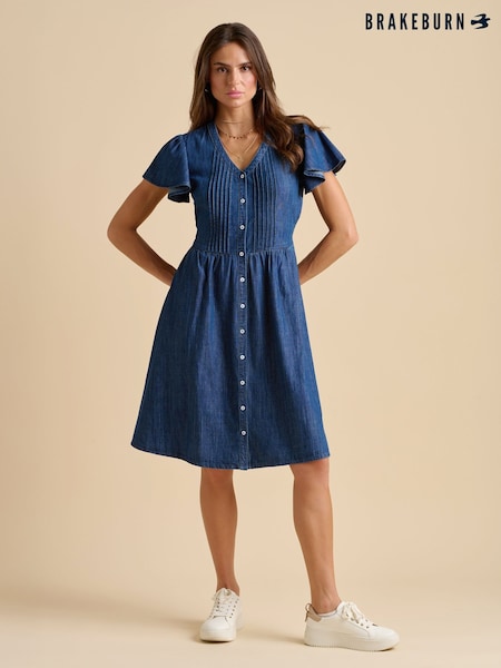 Brakeburn Blue Sandsfoot Knee Length Dress (F90300) | £75