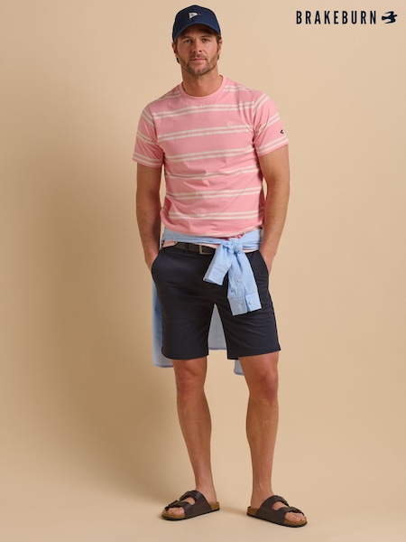 Brakeburn Pink Stripe T-Shirt (F90317) | £30