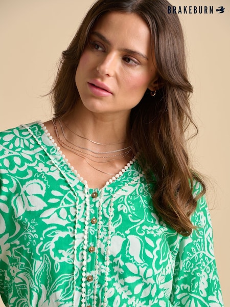 Brakeburn Green Wildflower Blouse (F90329) | £50