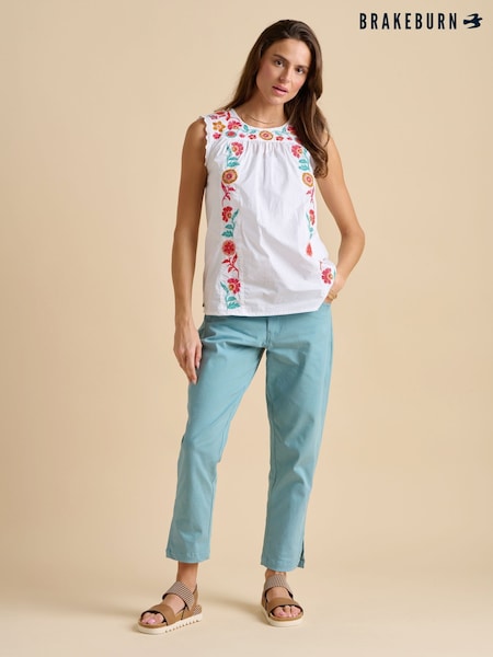 Brakeburn Cream Resort Sleeveless Blouse (F90334) | £45