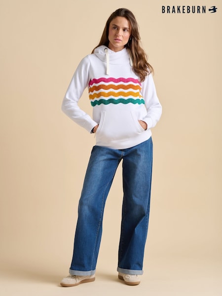 Brakeburn Cream Retro Wave Elise Hoodie (F90337) | £60