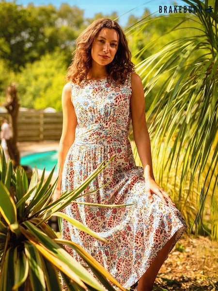 Brakeburn Cream Secret Garden Midi Dress (F90339) | £75