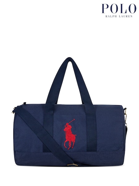 Polo Ralph Lauren Blue Sports Duffle 100% Cotton Bag (F90409) | £105