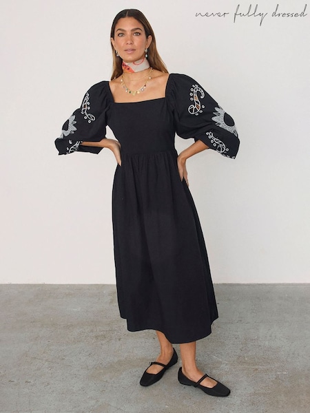 Never Fully Dressed Black Enchanted Belle 100% Cotton Dress (F90430) | £159