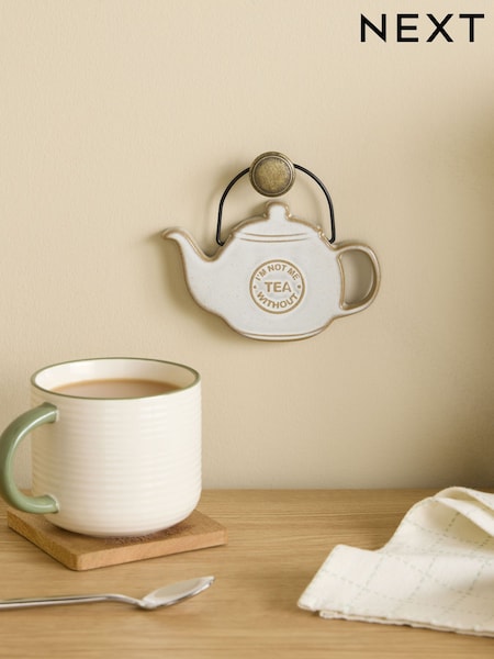 Grey Ceramic Not Me Without Tea Hanging Decoration (F90459) | £7
