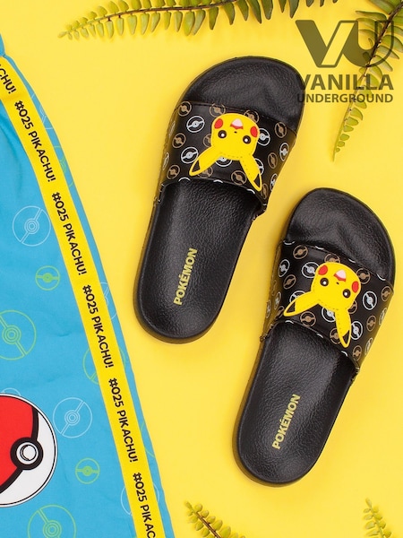 Vanilla Underground Black Boys Pokemon Pikachu Sliders (F90475) | £16