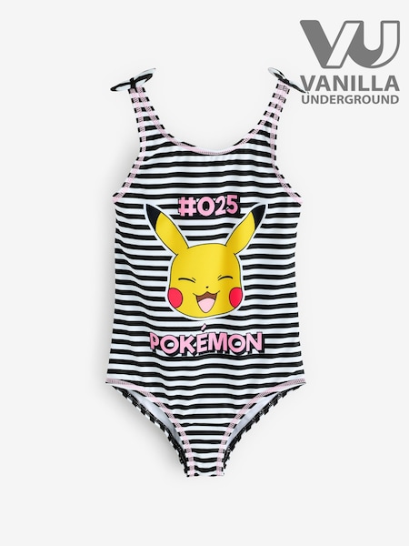 Vanilla Underground Black Girls Pokemon Pikachu Swimming Costume 1 Piece (F90484) | £17
