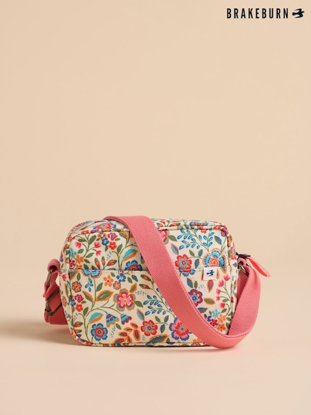 Brakeburn Pink Medium Secret Garden 100% Cotton Cross-Body Bag (F90512) | £33