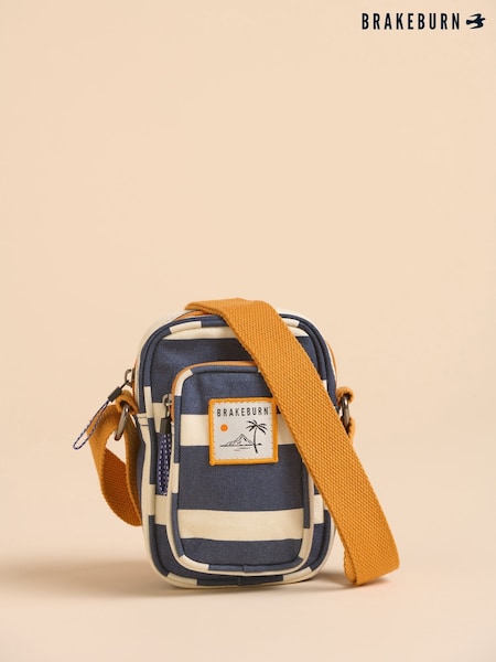 Brakeburn Blue Small Harbour 100% Cotton Cross-Body Bag (F90537) | £30