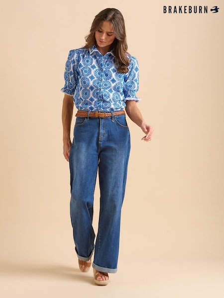 Brakeburn Blue Wide Leg Jeans (F90540) | £60