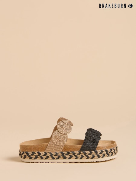 Brakeburn Black Discus Sandals (F90549) | £50