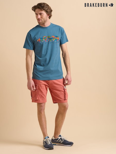 Brakeburn Blue Painted Peleton T-Shirt (F90568) | £29