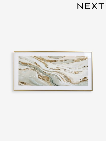 Gold Crystal Effect Agate Wall Art (F90651) | £85