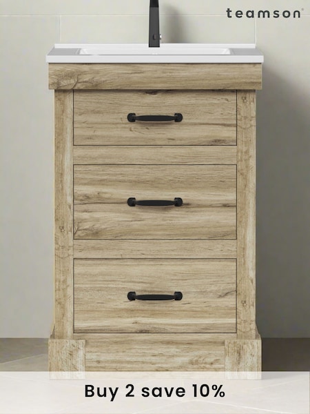 Teamson Home Light Oak Donovan Vanity with White Sink and 2 Drawers (F90701) | £320