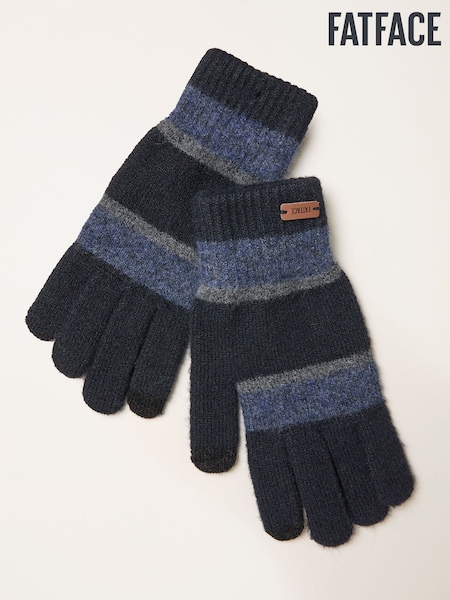 FatFace Leo Navy Colourblock Gloves (F90877) | £20