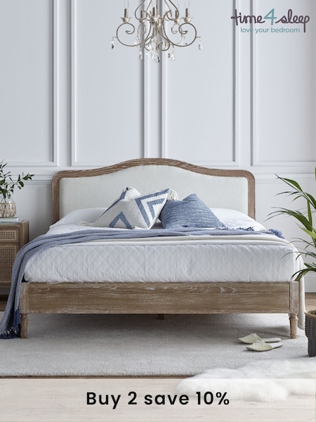 Time 4 Sleep Oak Lille Oak Upholstered Bed (F90894) | £800 - £1,000