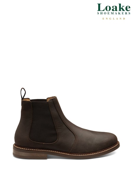 Loake Oiled Nubuck Chelsea Brown Boots (F90930) | £175