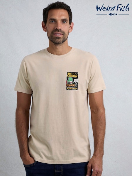 Weird Fish Cream Codfather Heritage Wash Artist 100% Cotton T-Shirt (F91015) | £28