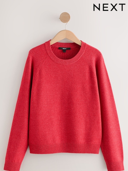 Red Supersoft Crew Neck Long Sleeve Jumper (F91039) | £22