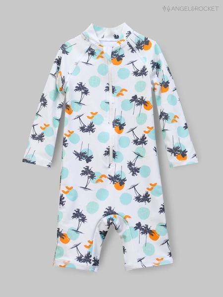 Angel & Rocket Blue Brody Blue Sunsafe Print Toddler Swimsuit (F91041) | £28 - £30