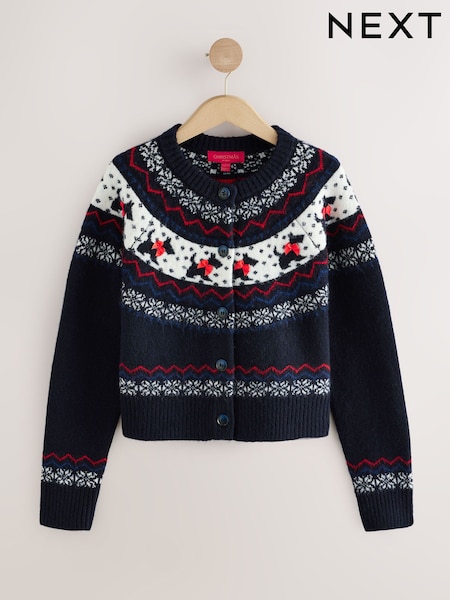 Navy Blue Long Sleeve Christmas Jumper (F91065) | £42