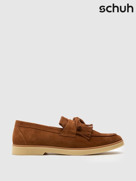 Schuh Reggie Suede Tan Loafers (F91149) | £55