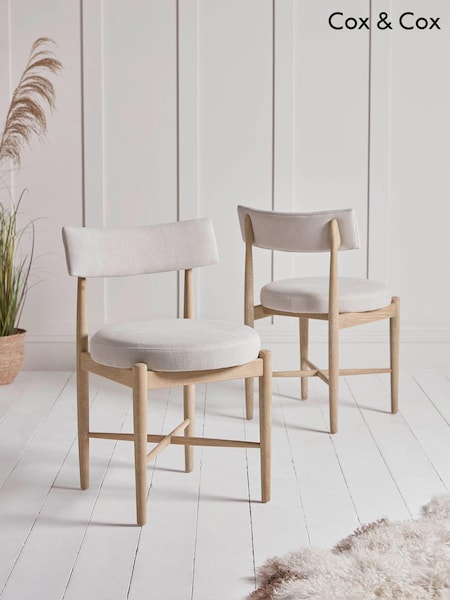 Cox & Cox Set of 2 Natural Two Baylin Dining Chairs (F91171) | £795