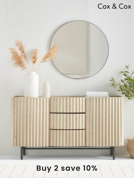 Cox & Cox Natural Reeded Wood Sideboard (F91178) | £1,695
