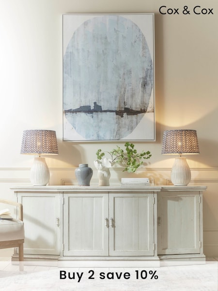 Cox & Cox White Washed Clarisse Wide Sideboard (F91183) | £1,595