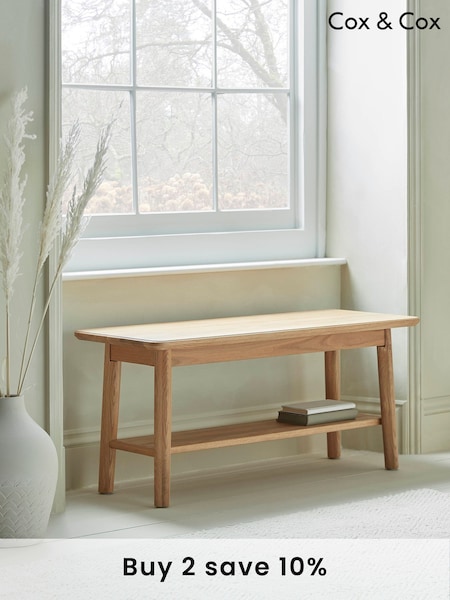 Cox & Cox Natural Oslo Oak Hallway Bench (F91184) | £375