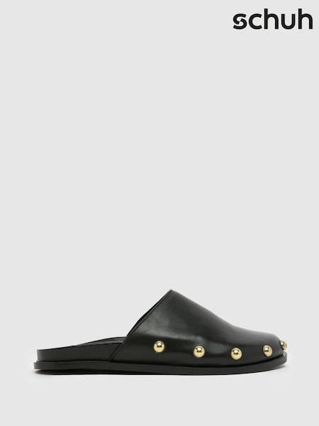 Schuh Teale Cow Print Black Sandals (F91195) | £55
