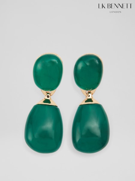 LK Bennett Green Loren Statement Earrings (F91244) | £49