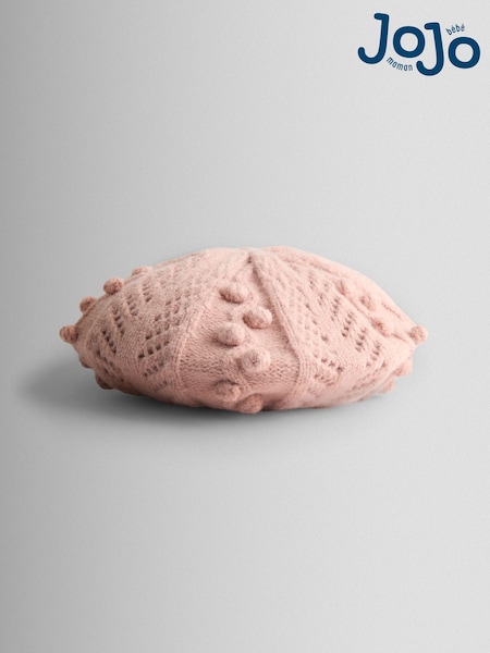 JoJo Maman Bébé Pink Beret Hat (F91262) | £14.50