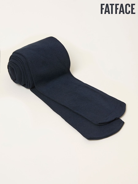 FatFace Navy Blue Thick Plain Tights (F91337) | £16