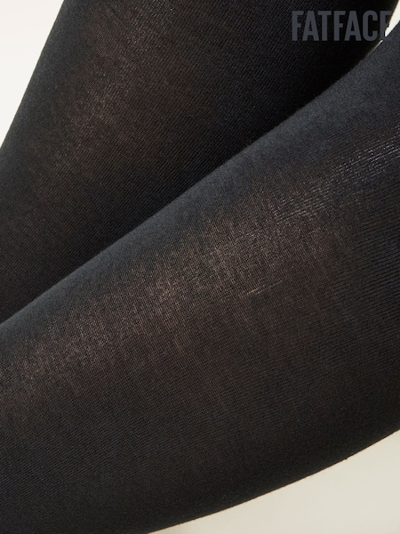 FatFace Black Thick Plain Tights (F91339) | £16