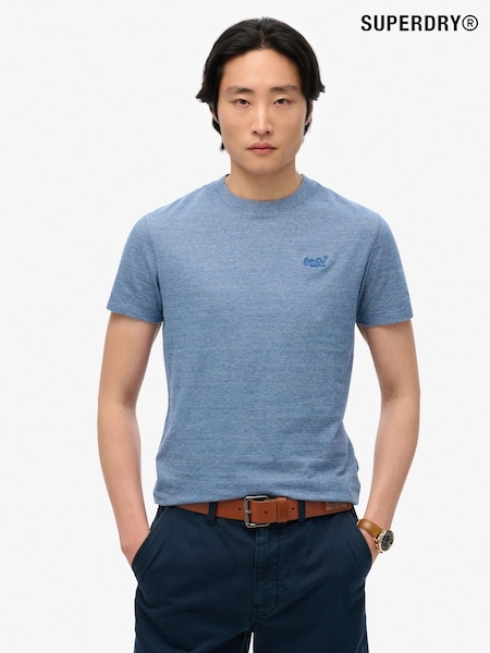 Superdry Blue 100% Cotton Essential Logo T-Shirt (F91511) | £20