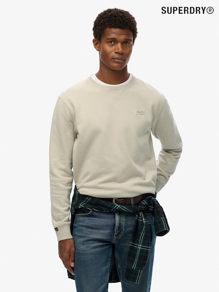 Superdry Nude Essential Logo Crew Sweatshirt (F91517) | £45