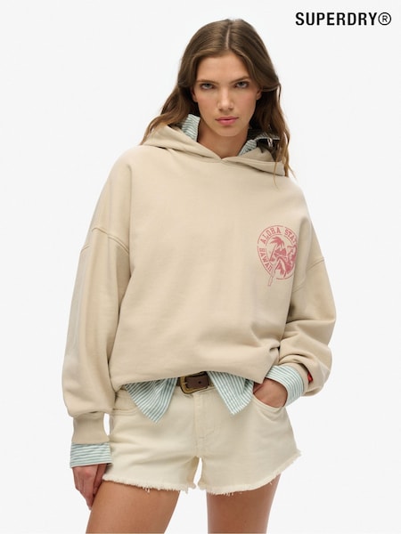 Superdry Natural Oversized Lo-Fi Outdoor 100% Cotton Hoodie (F91552) | £50