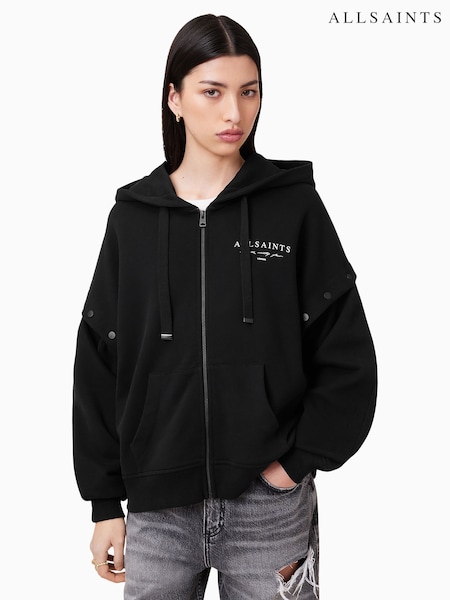 AllSaints Black Aroma Amphia Hoodie (F91573) | £159