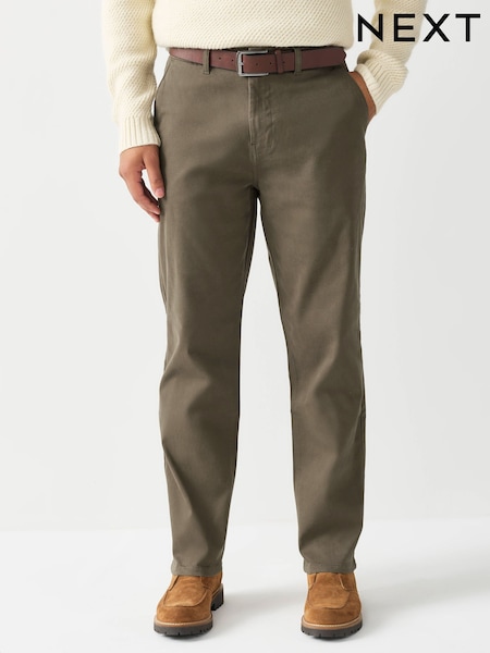 Stone Straight Fit Motionflex Chinos Trousers With Belt (F91703) | £40