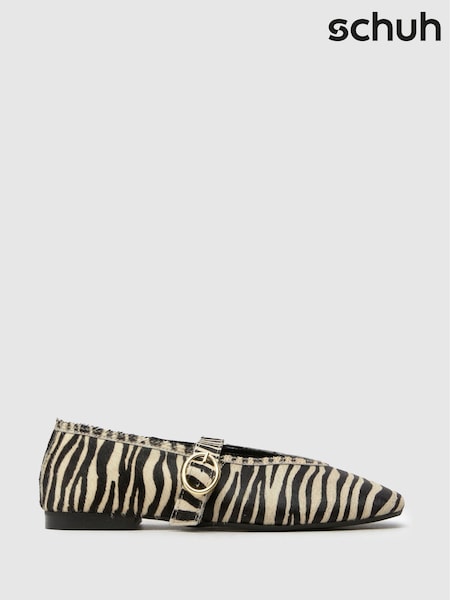 Schuh Lavena Mary Jane White Ballerinas (F91981) | £45