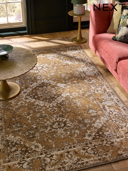 Gold Ezra Oriental Rug (F92074) | £80 - £260