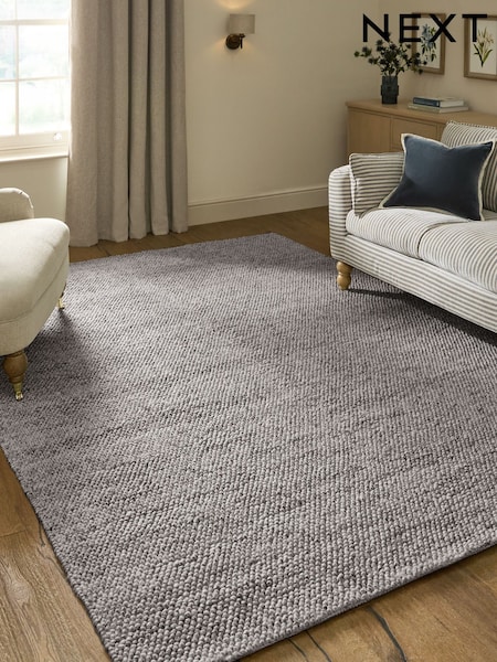Grey Bobble Effect Rug (F92127) | £340