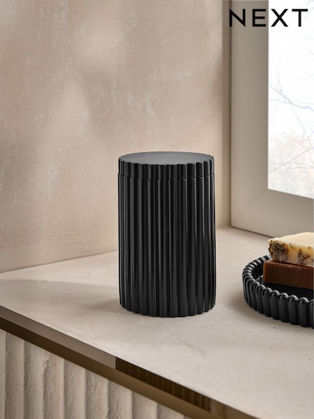 Black Rib Storage Jar (F92143) | £10
