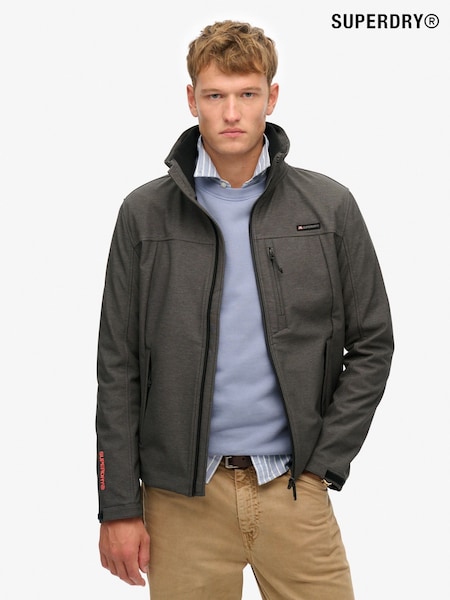 Superdry Grey Hooded Marl Ripstop Trekker Jacket (F92283) | £85
