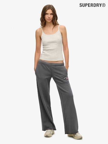 Superdry Grey Athletic Essentials Wide Leg 100% Cotton Joggers (F92287) | £45