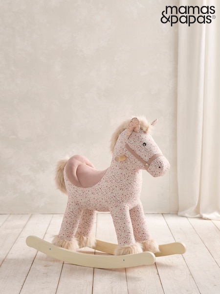 Mamas & Papas Ditsy Floral Print Rocking Animal (F92359) | £119