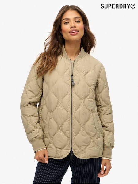 Superdry Natural Short Quilted Liner Jacket (F92409) | £85